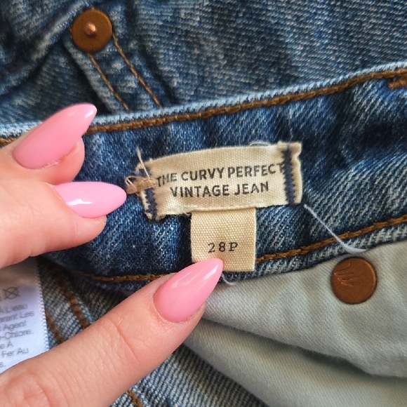 Madewell Curvy Perfect Vintage Jean 28P Petite High Rise Straight Leg - Picture 3 of 7